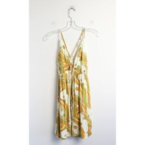 NWT Wild Fable Dress 60s abstract geometric pattern retro hippie floral psychode